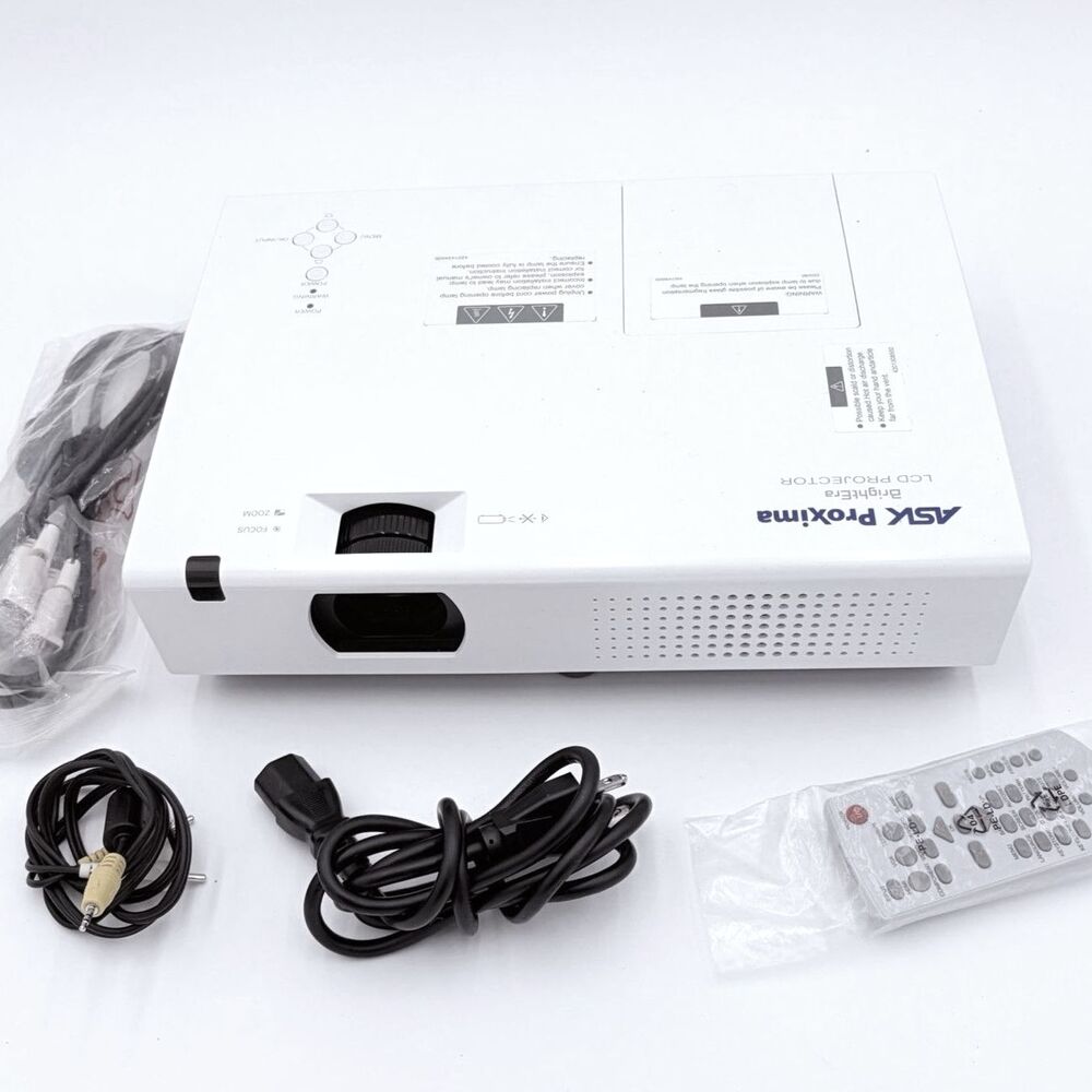 ASK Proxima C3305-A LCD Projector 3100 Lumens XGA w/ Remote Cables Tested